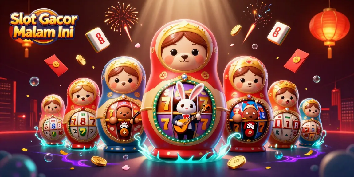 Experience Slot Gacor Malam Ini in an enchanting casino scene with lucky symbols and vibrant characters.