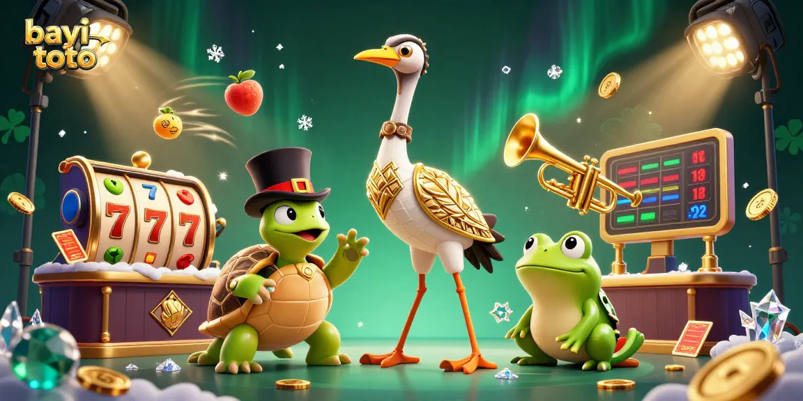 Experience thrilling gaming moments with bayi toto at this vibrant and dynamic online casino illustration.