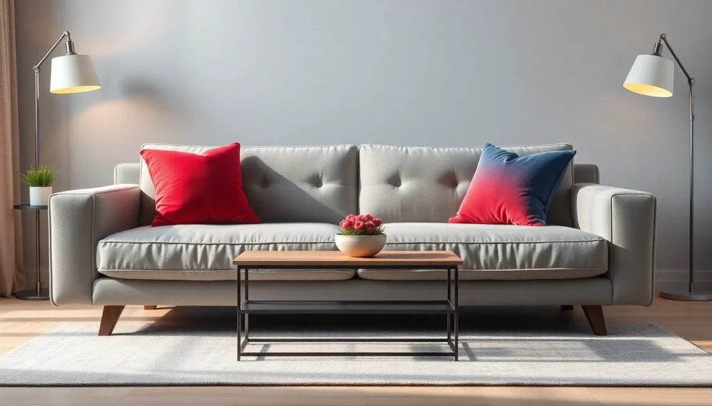 Cozy living room showcasing a stylish sofa bed uk with vibrant decor and warm lighting.