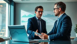 카드 한도 현금화에 대한 조언을 제공하는 전문가와 고객의 상호작용 장면