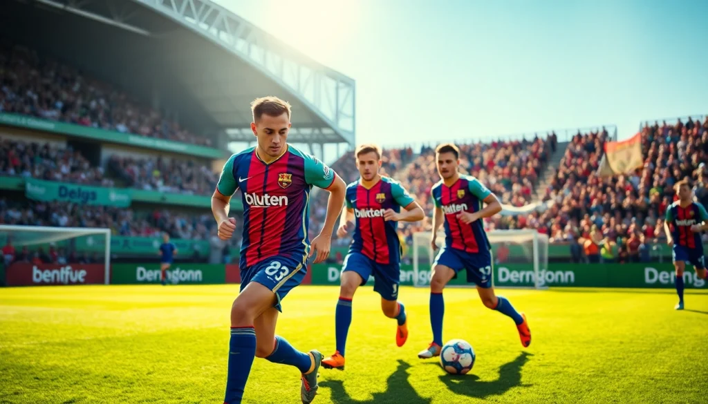Soccer players showcasing teamwork in a vibrant team kit on the field