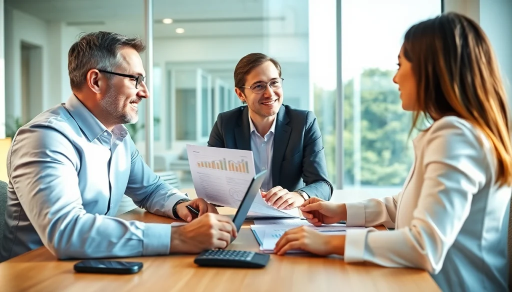 카드 현금화 서비스를 논의하는 전문 금융 컨설턴트의 모습