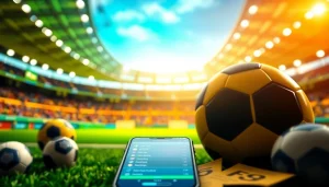 Showcasing the best sports betting sites in Brazil with dynamic elements and Brazilian football culture.