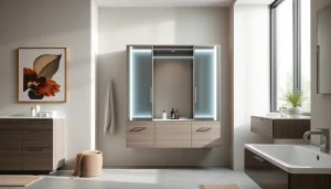 Stilvoller sonni Spiegelschrank im Badezimmer mit hochwertiger LED-Beleuchtung.