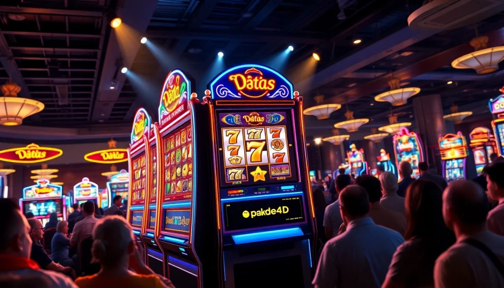 Jelajahi kemenangan mengesankan pada pakde4d slot dengan suasana kasino yang ceria.