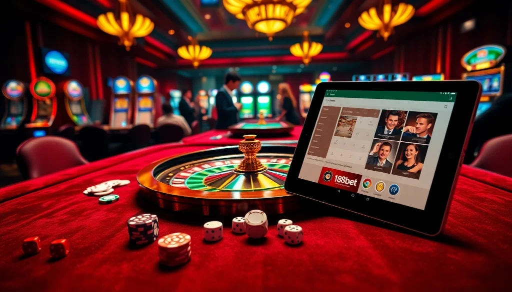 Experience the excitement of link 188bet with intense gaming action at a luxurious casino table.
