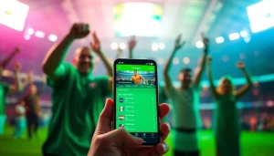 Engage with sports betting apps Texas through dynamic interfaces showcased on a smartphone.