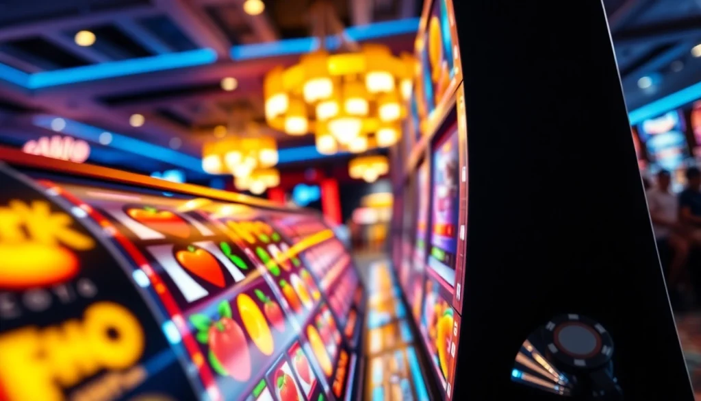 Walettoto menghadirkan mesin slot berwarna cerah yang memukau di kasino modern.