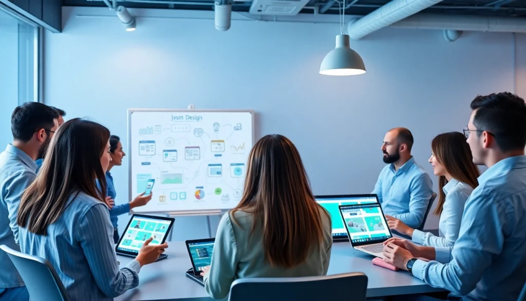 Custom website design services by Mima, showcasing teamwork and innovation.