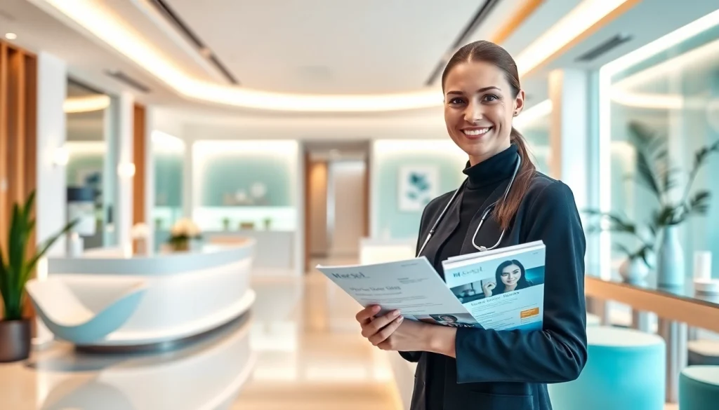 Engaging medspa marketing ideas showcased in a welcoming reception area with friendly staff.