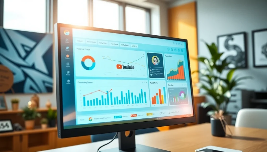 Boost your social media marketing with a vibrant youtube smm panel dashboard showcasing analytics and growth.