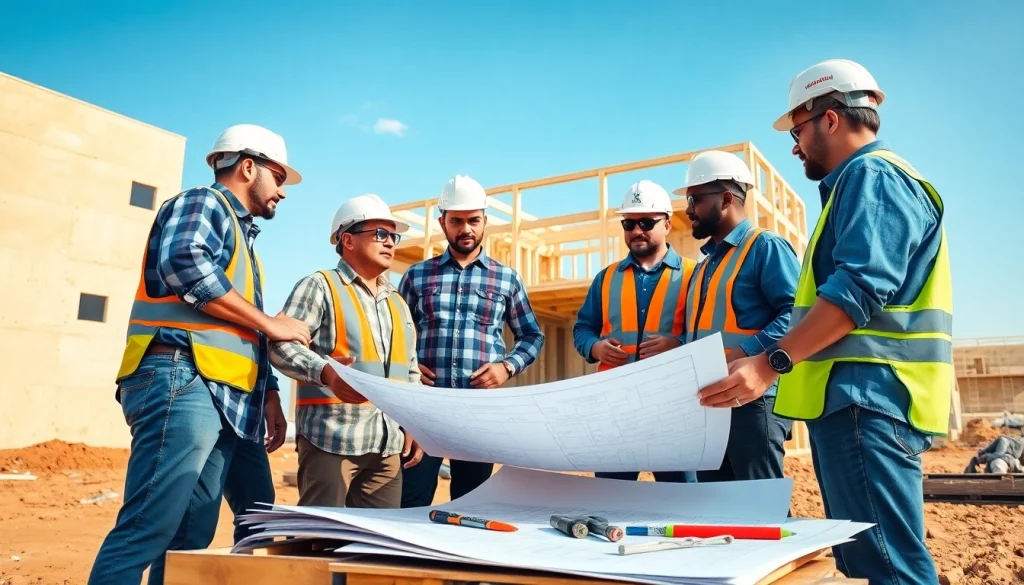 Showcase of Southern California contractors association members collaborating at a construction site.