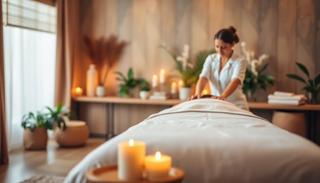 1인샵에서 전문적인 마사지가 제공되는 아늑한 스파 환경