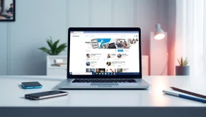 Best OnlyFans finder in 2025 showcased on a sleek digital interface in a modern workspace.