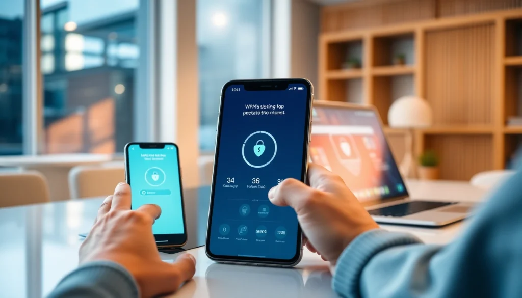 快连官网 VPN 应用展示在设备上，强调安全连接与用户友好设计。