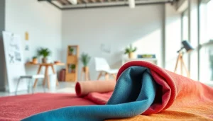 Badstof per meter displayed in a chic studio, highlighting its rich texture for fabric design.