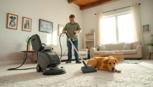 Experience effective pet odor carpet cleaning with a technician using advanced techniques.