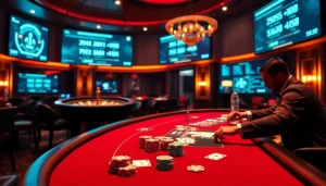 Engage with hidden wiki tor while playing at a professional casino with a roulette wheel and poker table.