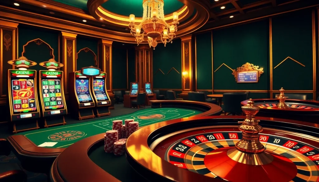 Participez à l'excitation du casino en ligne France dans un cadre de casino en ligne luxueux.