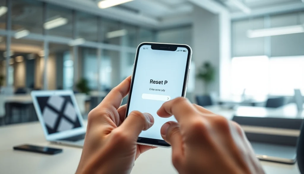 Reset telefonu dla nowego początku, z nowoczesnym urządzeniem pokazanym na tle technologii.