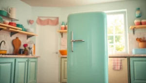 Retro Appliance adds a vintage charm to a modern kitchen, blending old and new styles.